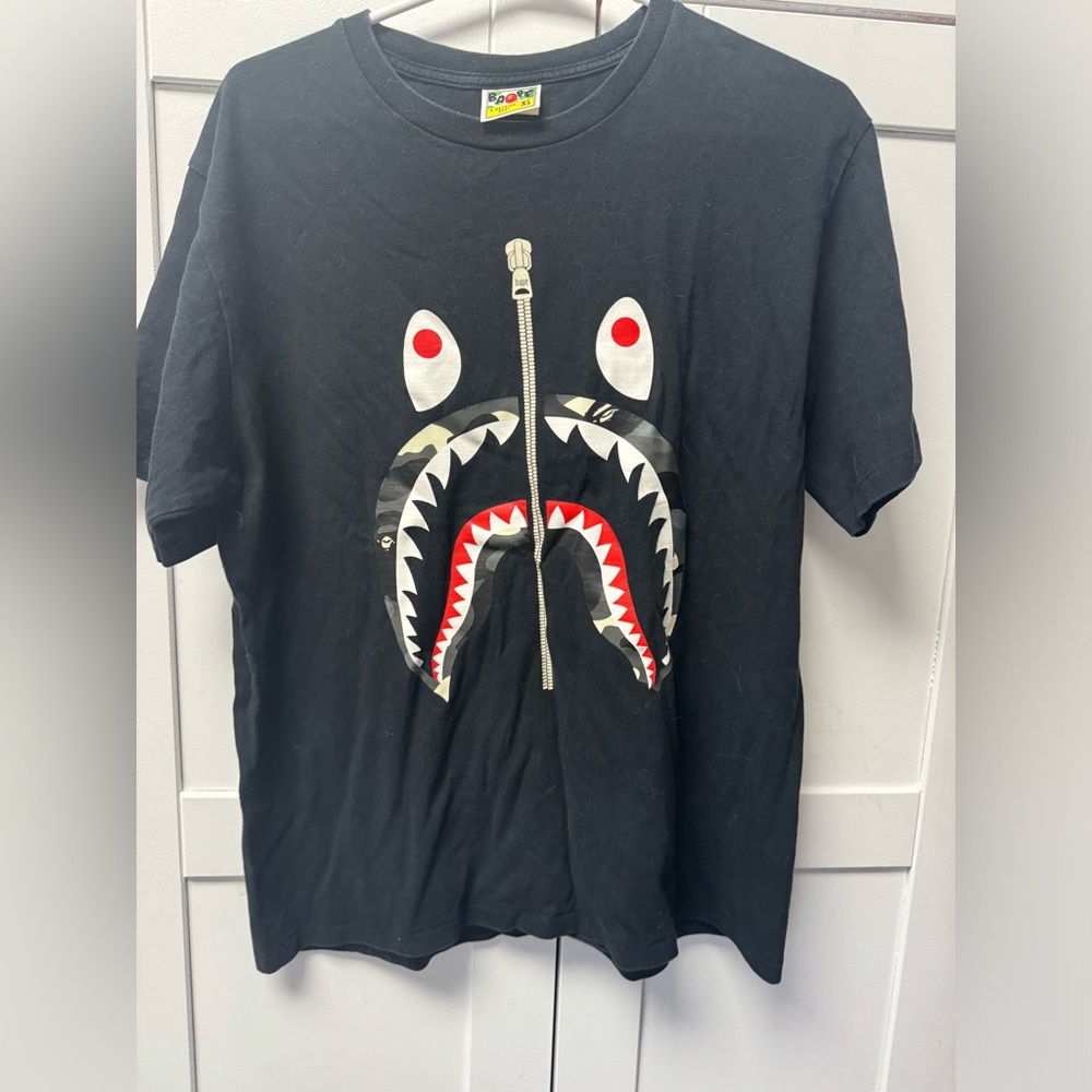 Bape Black Shark Graphic Kids Tee